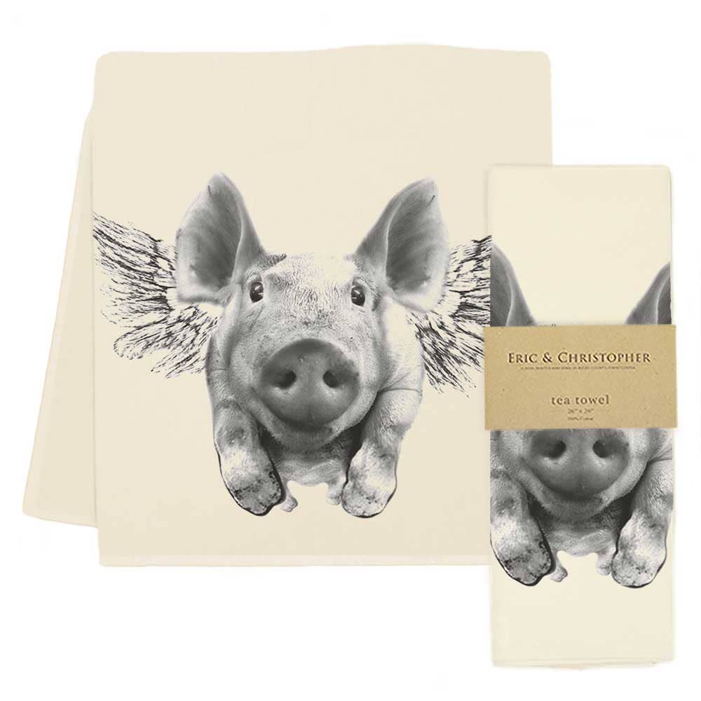 Flying Pig Tea Towel