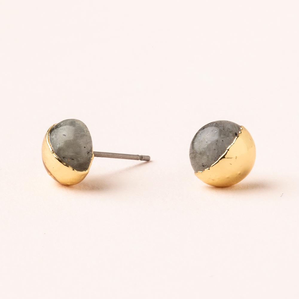 Dipped Stone Stud Earrings